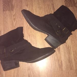 Buckle ankle boots